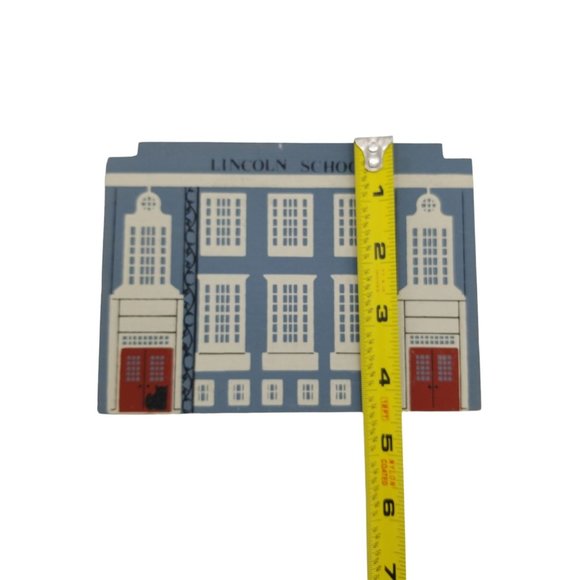 Cat's Meow Village Lincoln School Signed Faline 1989 - Picture 7 of 8